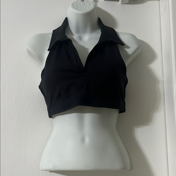 ALO Yoga Tops - Alo Black Collared Women's Top